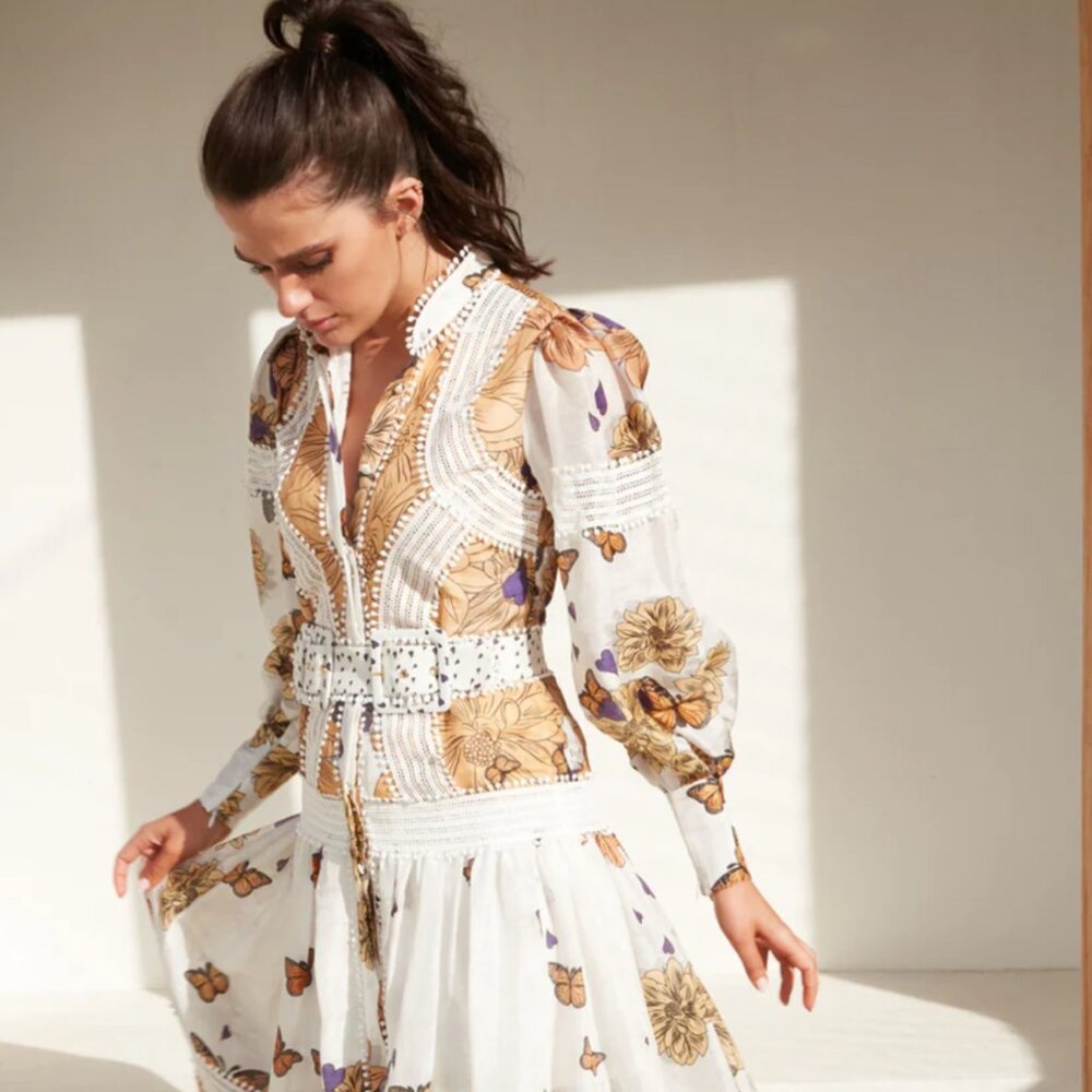 Monarch Maxi Dress in Orange